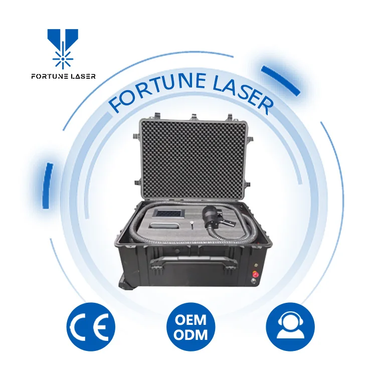 300W laser rust removal machine portable pulse laser cleaner machine for molds paint cleaning wood metal