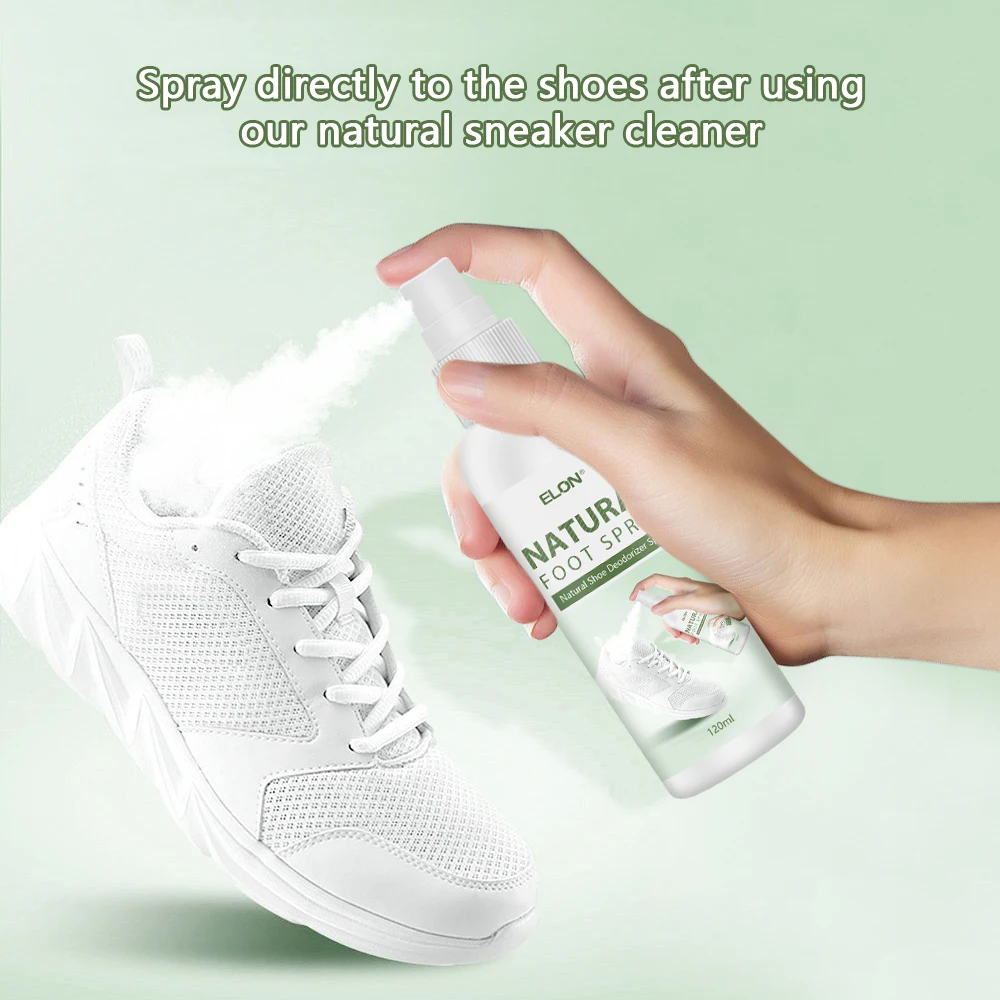 Factory Wholesale ODM 120 ml Shoe Deodorizer Skin Safe Shoes Clean Spray Eliminate Sneaker Smell