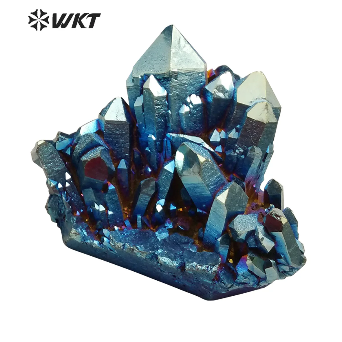 WT-G236 Charm Rainbow Titanium Aura Crystal Quartz Cluster красивое украшение лечебный