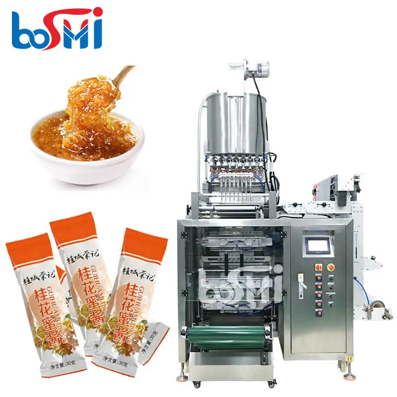 Automatic multi lanes paste stick pack filling machines liquid sachet apple vinegar packaging machine