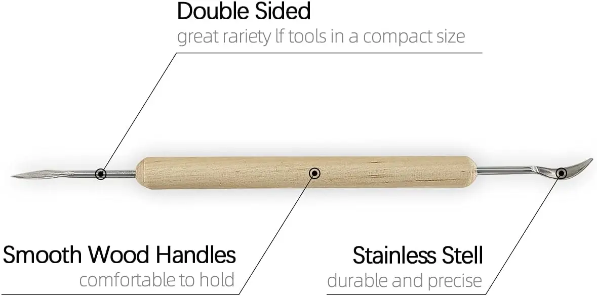 Pottery Sculpting Tools 32PCS Ceramic Clay Carving Tools Set for Beginners Children Students