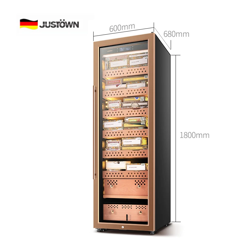 
hot sale Cabinet Cases backwoods Accessories Accurate Humidity Cooling Compressor No Frost Spain Cedar Wooden Cigars Humidor 
