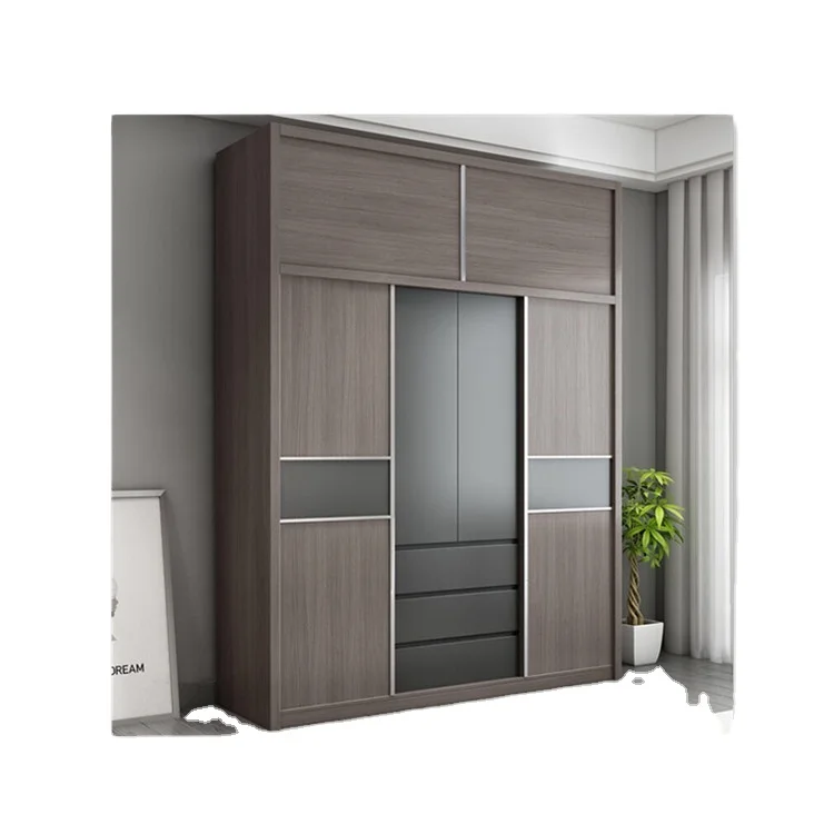 Cheap Prices Modern Wooden Bedroom Furniture Wardrobe Sliding Door Wardrobes With Drawers