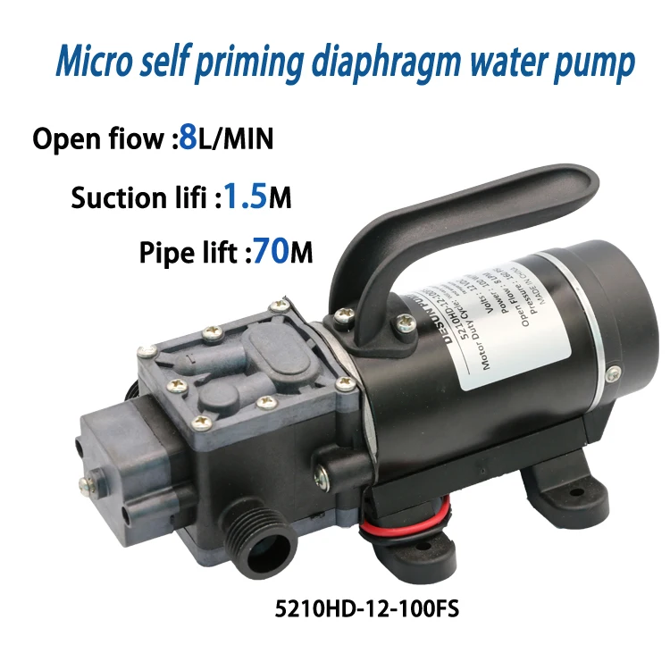12 Вольт 100 ватт Dc Высокое давление мини Электрический Всасывающий диафрагменный портативный водяной насос