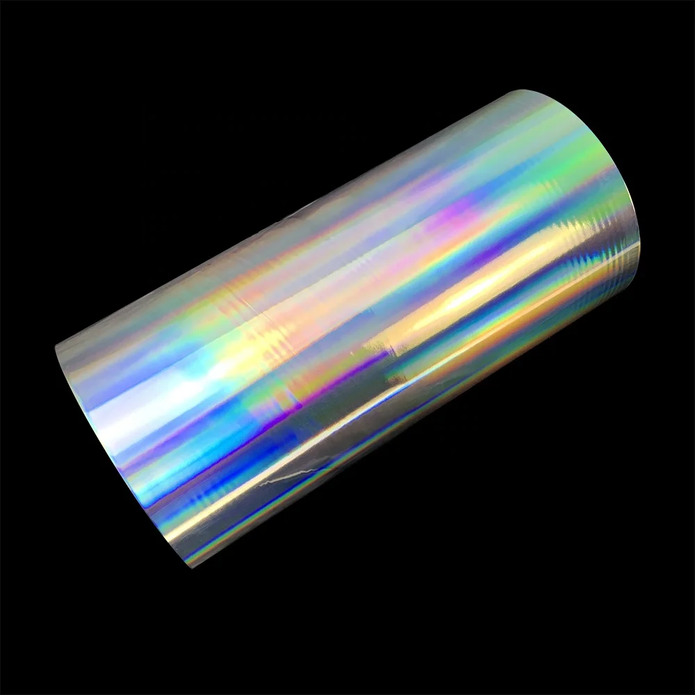 Bopp holographic lamination film silver color rainbow pattern two sides corona treatment or chemical treatment