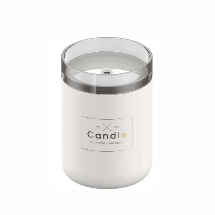 280ML Ultrasonic Air Humidifier Candle Romantic Soft Light USB Essential Oil Diffuser