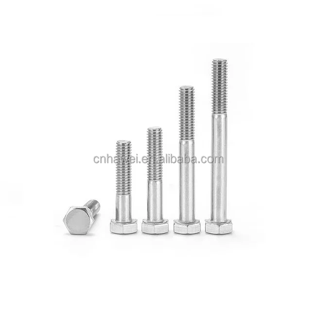 A2-70, A4-70, A4-80 Stainless steel DIN 931 hexagon screw head bolts
