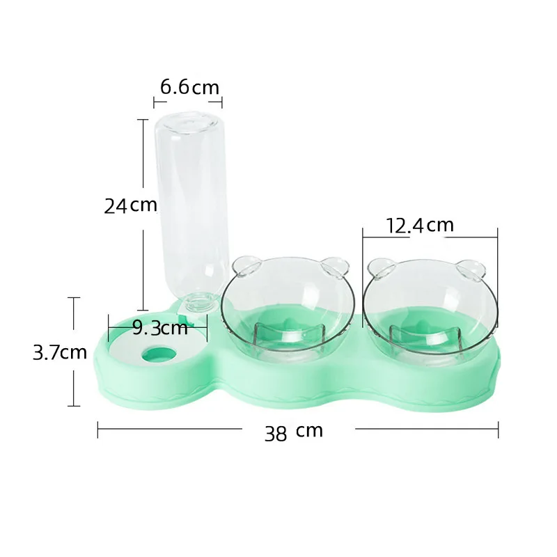 Pet Supplies Anti Slip 3 in 1 Cat Dog Bowl Pet Feeder Food Water Automatic Drinking Bottle Fountain Pet Water Dispenser