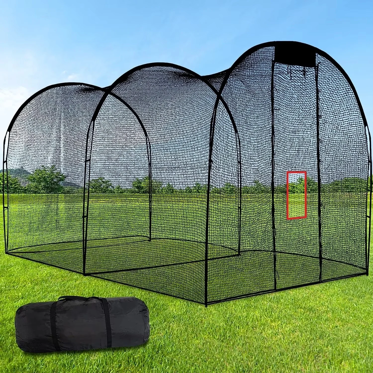 Baseball Batting Cage Heavy Duty Baseball Batting Cage for Backyard Baseball Softball Batting Cage Net and Frame Easy to Set Up