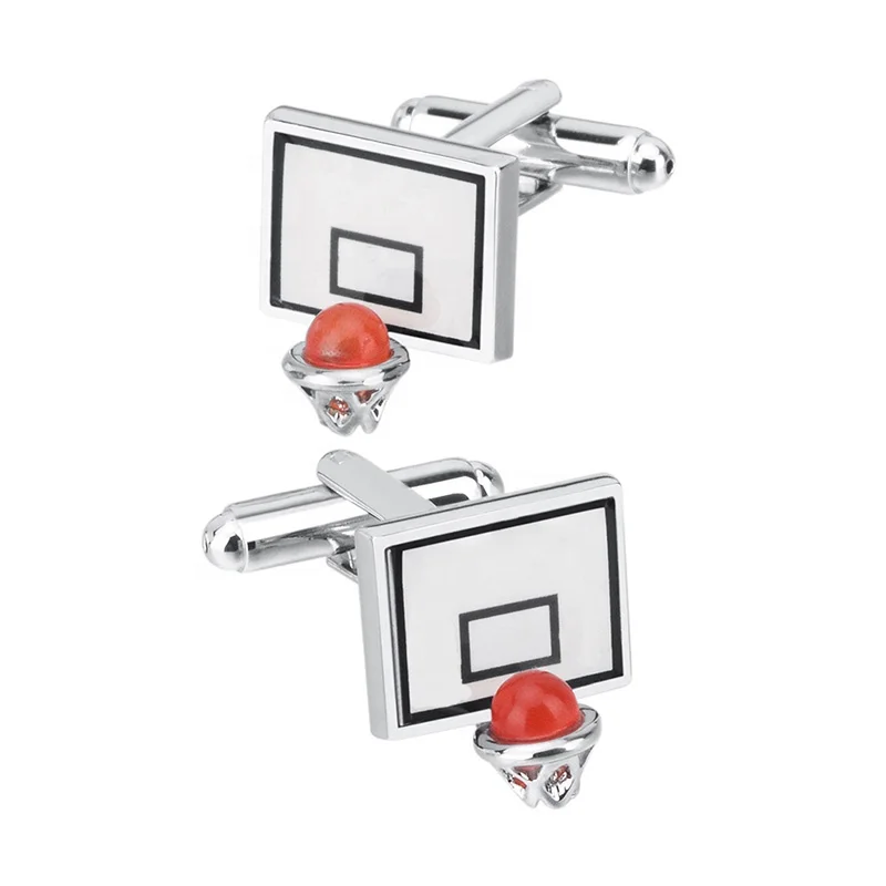 SAVOYSHI Newest Basketball hoop Cufflinks for Mens High Quality Novelty Sports Cuff links Brand Male Suit Shirt Cuff Accessories