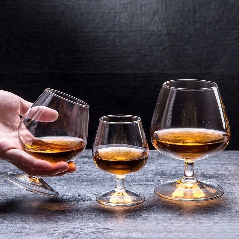 In Stock Made in China Brandy Glass Small Cognac Short Legged Clear Drinking Cup