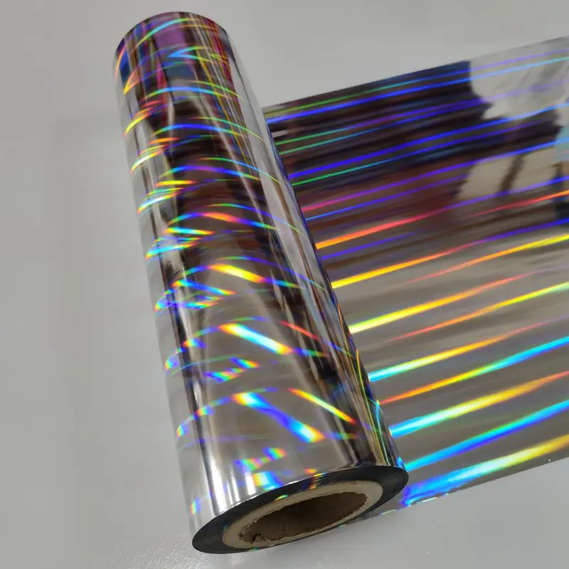 New Design pillar of light pattern Best Price holographic metallized cold lamination film roll for packing & printing