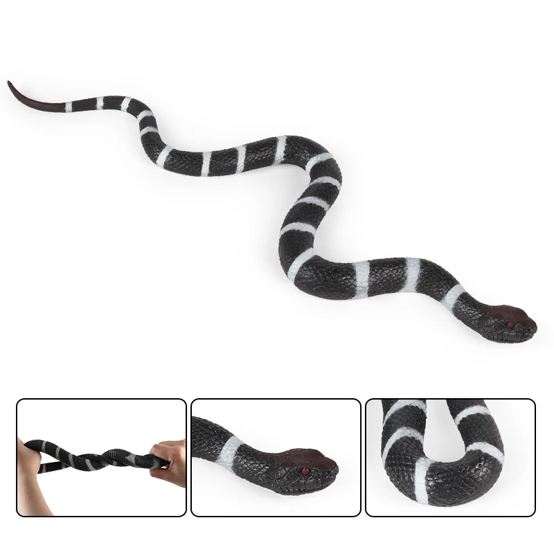 Rubber Toy Prank Children Gift Realistic Soft Snake Halloween Party Prop