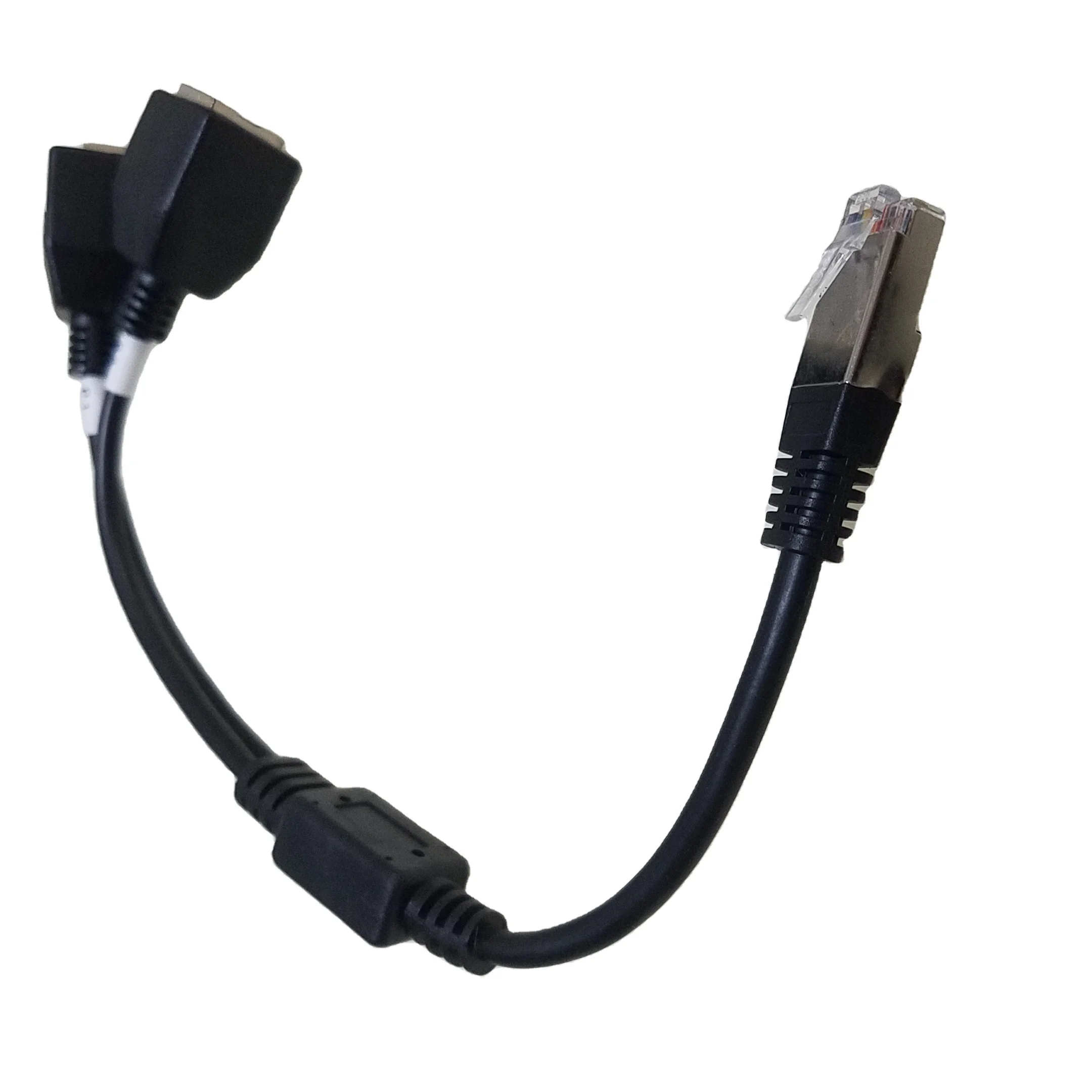 Customize short RJ45 male to 2 female splitter ethernet cable (62038517356)