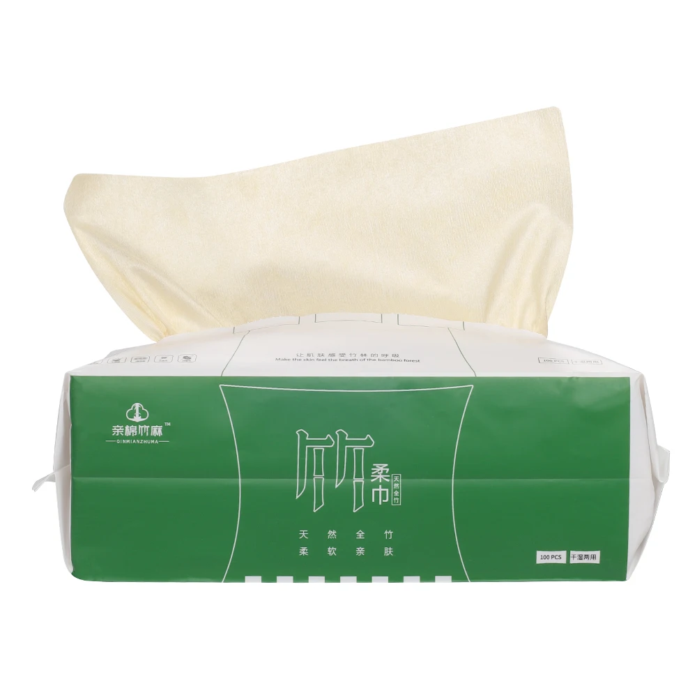 
New Arrvial 2021 Makeup Cleansing Cotton Facial Tissue Baby Soft Dry And Removable Bamboo Fiber Face Disposable Cotton Tissue 