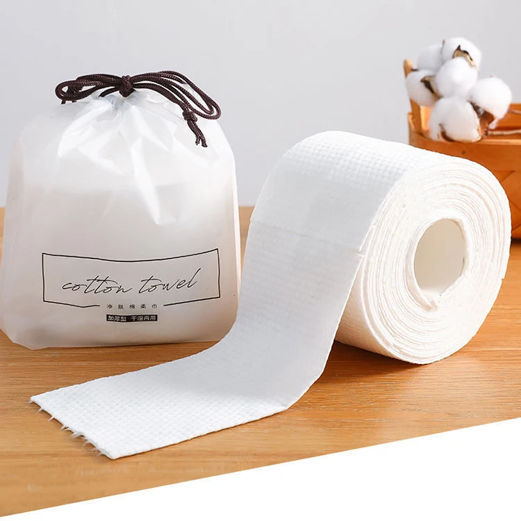 Baorou Cotton Towel Rolls Disposable Cotton Non-woven Fabric Cleansing Facial Cotton Tissues