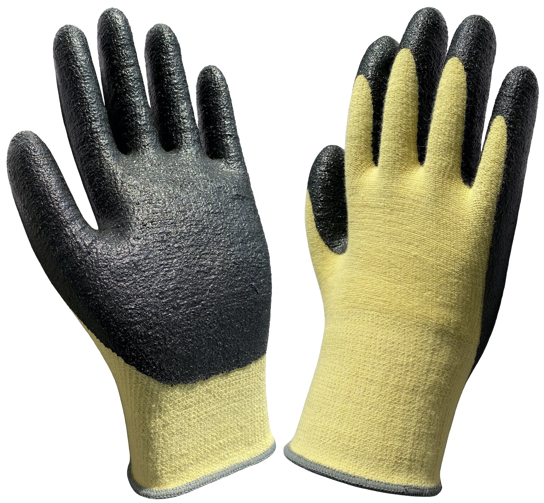 Blue Latex Palm Coated Aramid Fiber Cut Resistant Work Gloves ANSI A4