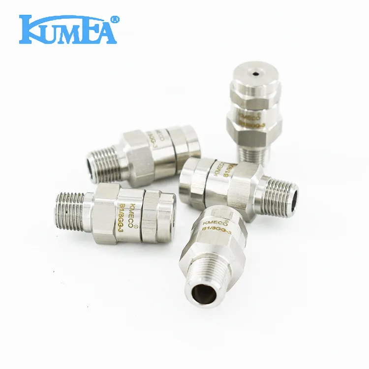 KUMEA For USA brand GG-W 1/8 metal dust control full cone spiral spray nozzle for defoaming