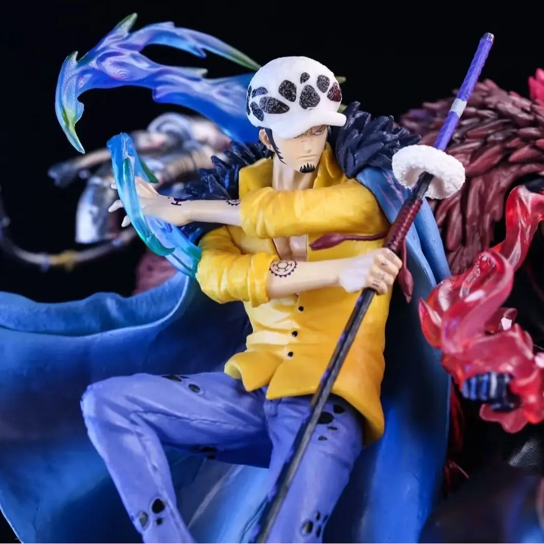 2023 New arrive 20cm anime figure one pieces Three captains action figure GK luffy Kid Law action figures