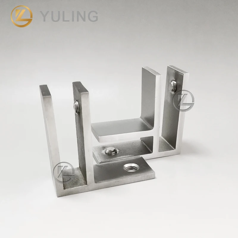 Y L Safety Accessories  316 90 degree Stainless Steel Glass Clamp 12mm glass