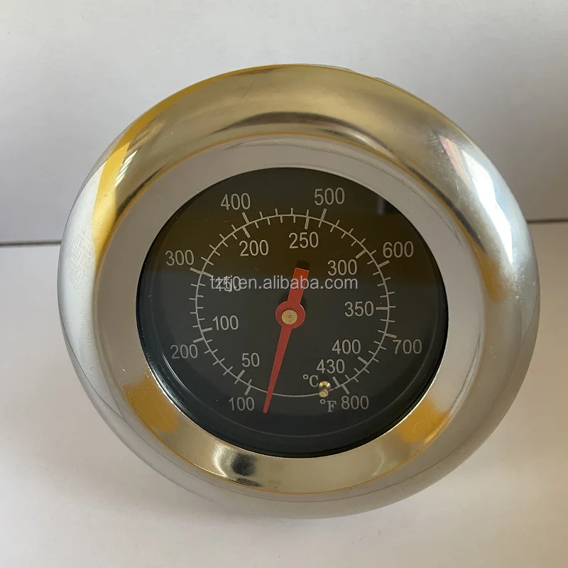 Stainless Steel Stove Boiler Bimetal Glass Meat Grill Thermometer Oven Thermometer