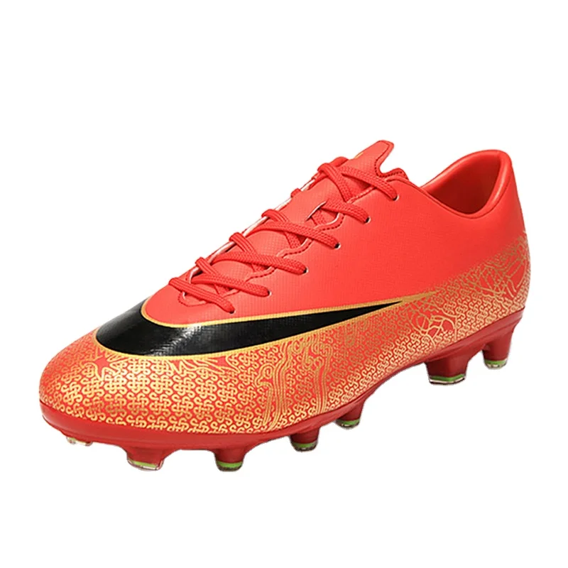 Topsion Hot-Selling Unisex Pu Upper Men Sport Football Trainer Soccer Shoes