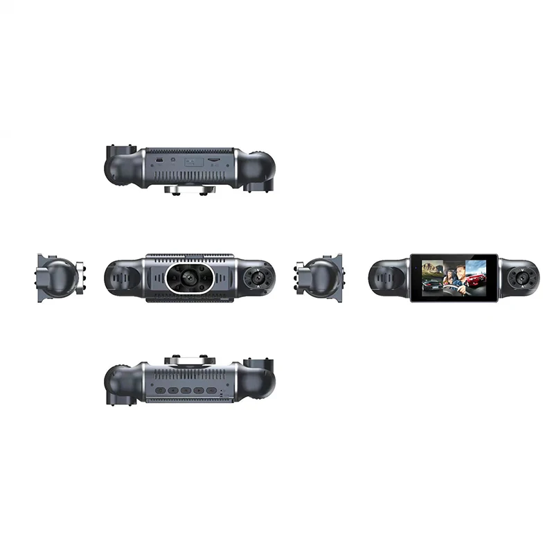 Relee dash cam housing 3 Channel three Channels  Dash Cam 1080P Camera Triple Way FHD Night Vision for DVR Car Taxi Left Right