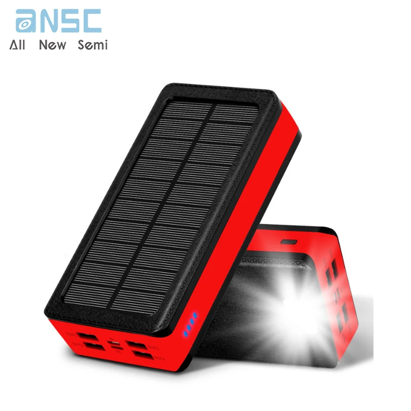 2024 Top selling New Three proof Solar Power Bank 50000mAh Solar Mobile Power Bank Outdoor Large Capacity Quality Online