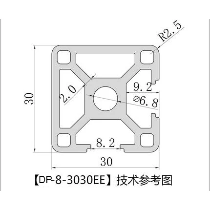 t silver import type (anodized) perfil 3030 aluminum profile extrusion lift elevator support