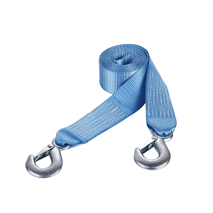 Boat tow rope kinetic recovery rope car towing racing belt jdm tow strap with forged hook