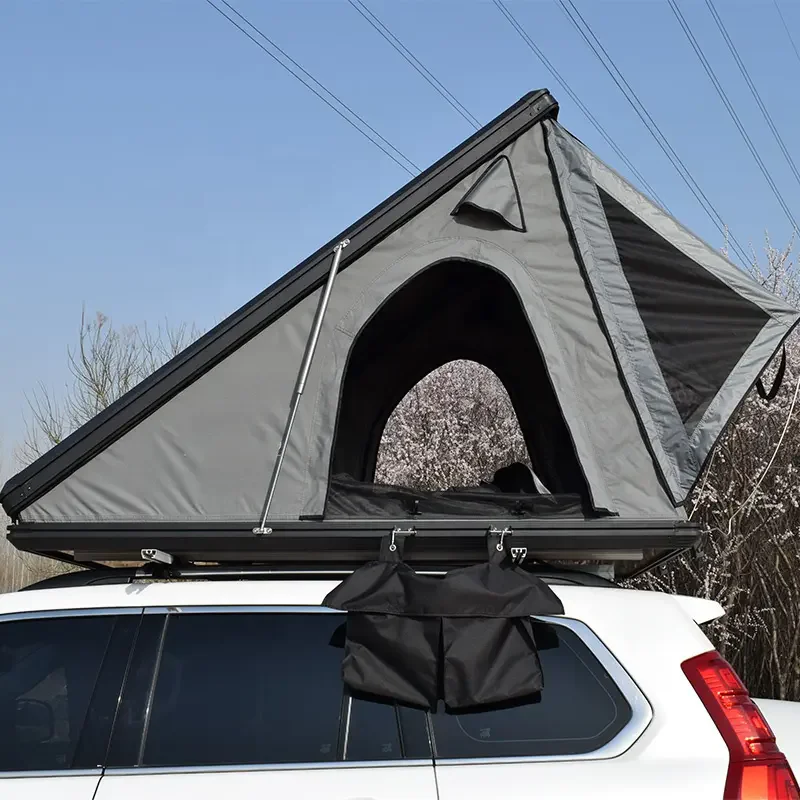 Outside Camping 4x4 Aluminum Alloy Folding Triangle Roof Top Tent Rooftop Tent Hard Shell Hard Shell Roof Top Tent