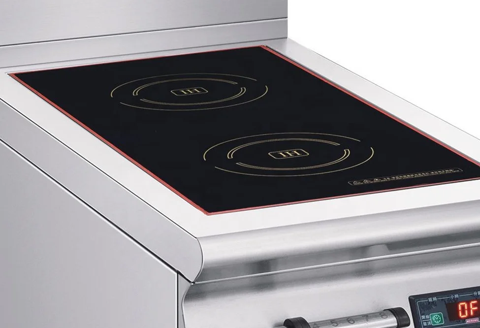 All Electric Cooking Electric Induction Cooker With Cabinet Commercial Kitchen Equipment Countertop Induction Stove 2 Zones