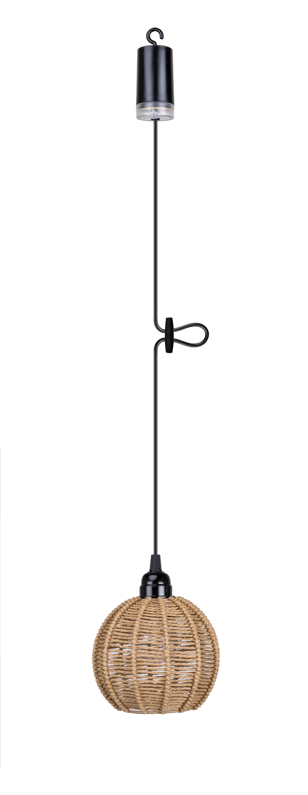 Battery Operated LED Hanging Lights Decorative Battery Operated Pendant Light with paper rope