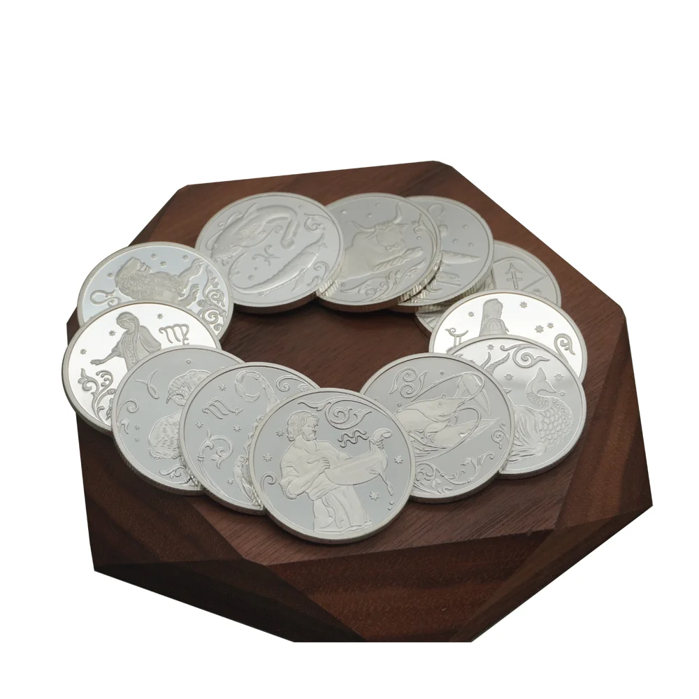 Delicate metal crafts Virgo zodiac law of attraction coin Special commemorative coins can be customized for you