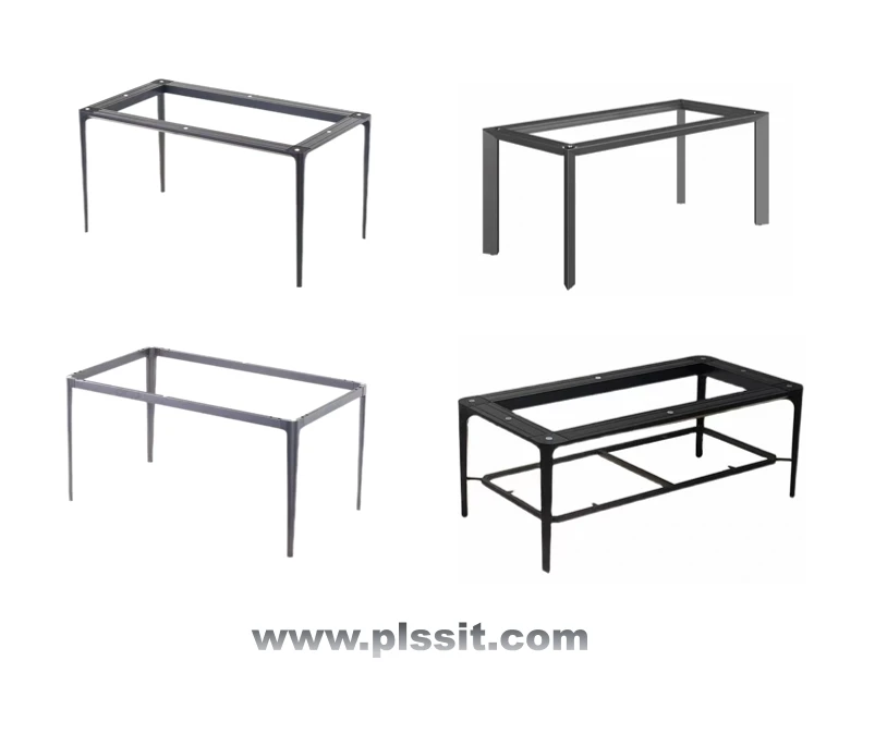 Modern industrial table leg bracket black metal aluminum legs base for dining table
