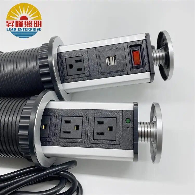 factory direct sale Pop socket tripod in kitchen, alloy stretched vertical UL  power socket