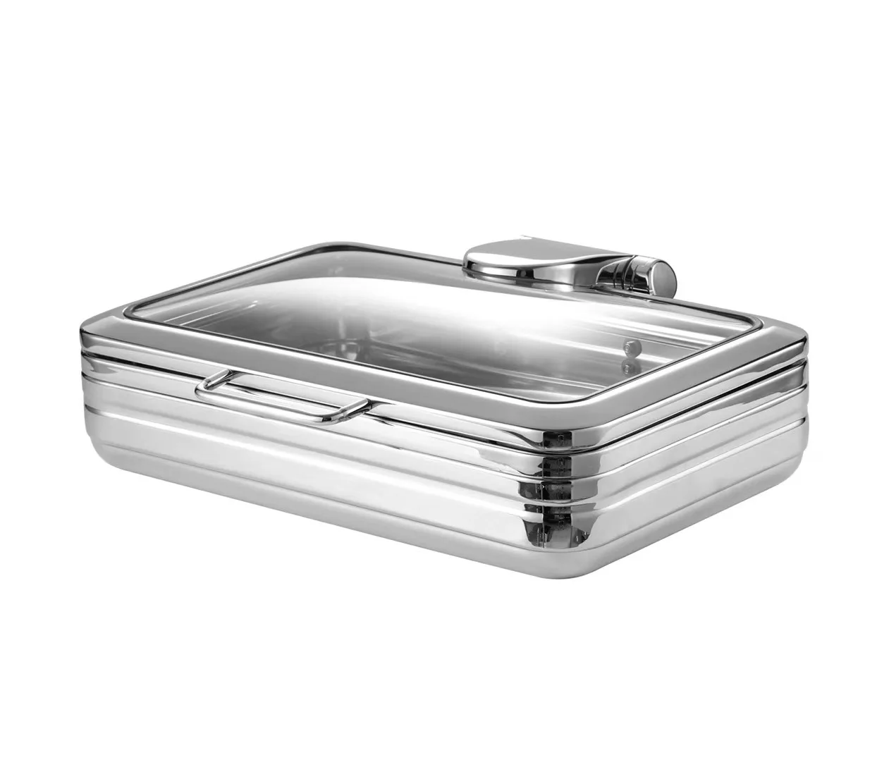 luxurious commercial stainless steel chafing dish electric touch panel buffet food warmer with many designs for high-end hotel