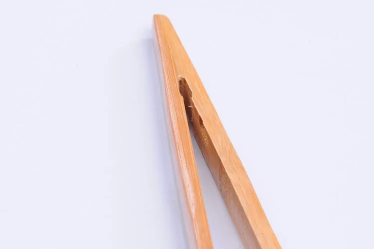 Fancy Wholesale Eco Friendly OEM Kitchen Utensil Natural Reusable Food Toaster Salad Bread Pickle Tea Mini BBQ Bamboo Clip Tongs