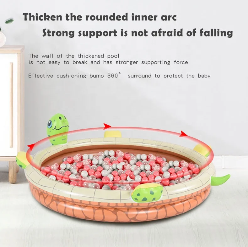 P&D big size turtle splash Inflatable paddling pool kids swimming pool outdoor toy