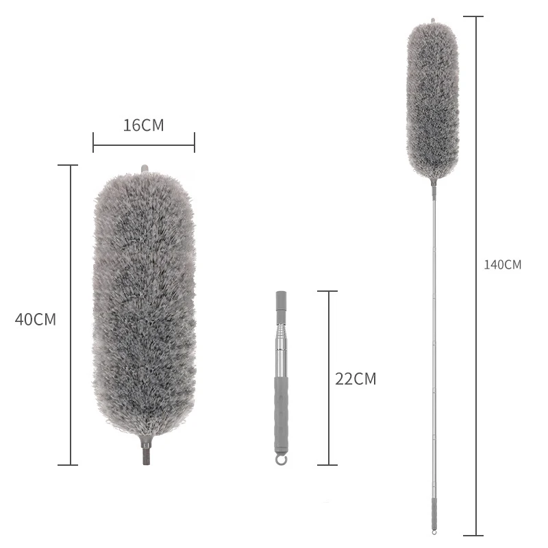 Home Cleaner Brush Bendable Ceiling Cleaning Microfiber Duster with Long Extendable Pole