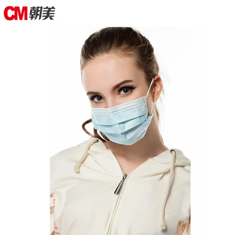 
Fashion Design Colored Blue Earloop 3 Ply Surgical Medical Disposable Protective CM Face Mask 