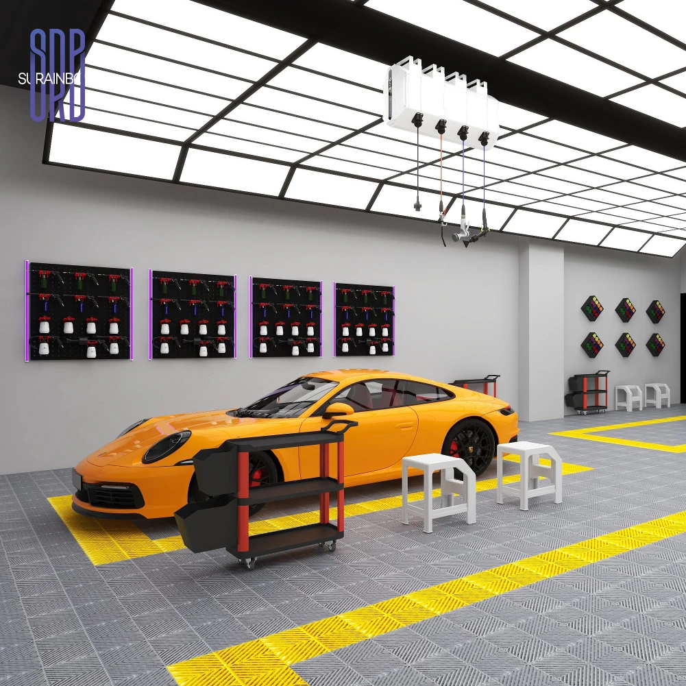Custom Design Led Hexagonal Studio Clothing Store Whole Store Output Plan For Car Beauty Car Care Shop