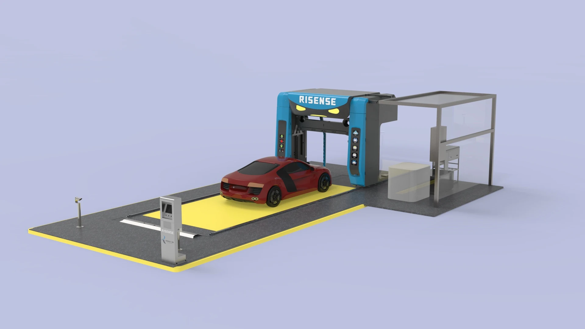Автоматическая бесконтактная автомойка с двойной ручкой