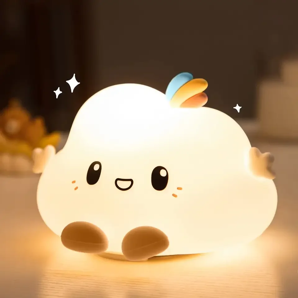 Smart USB LED Motion Sensor Baby Lamp Accompany Sleeping Light Rainbow Unicorn Silicone Light Night
