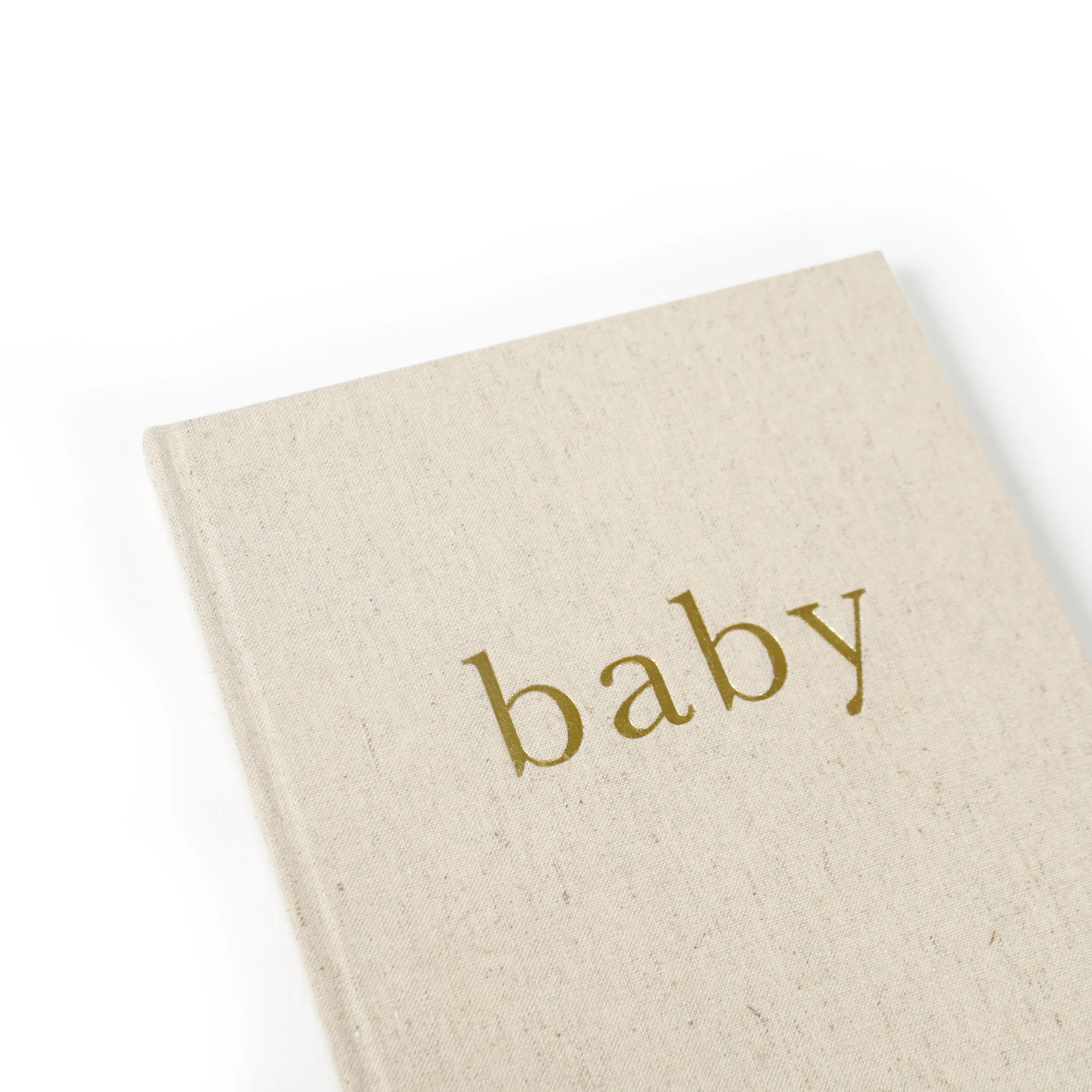 2024 New Products Linen Cover Hot Stamping Notebook Diary Hardcover Baby Journals My First Year Memory Baby Book With Ribbon