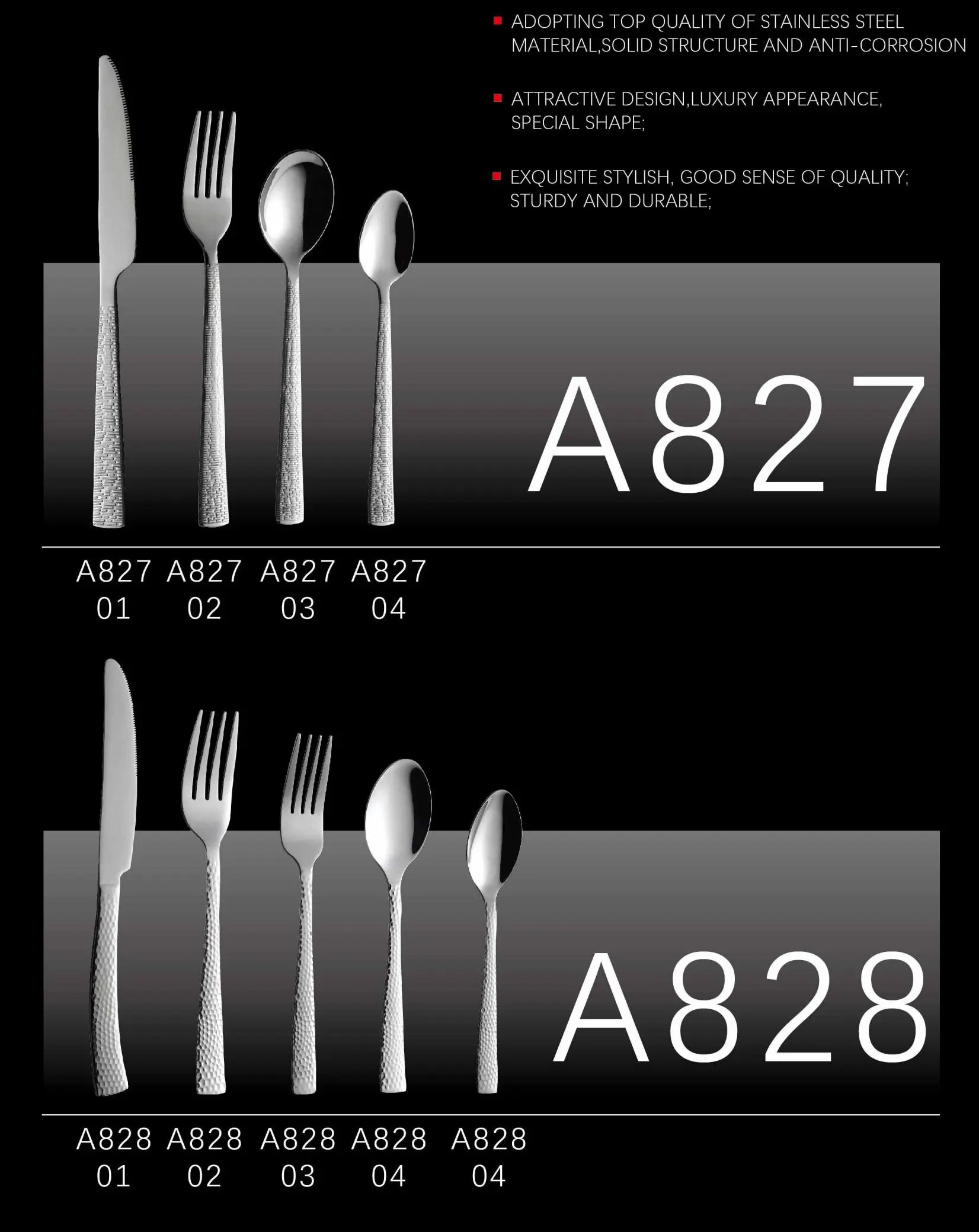 Top Quality Stainless Steel  Cutlery Plated Stainless Cutlery with Fork Knife and Spoon for Choose Cutlery for Hotel restaurant