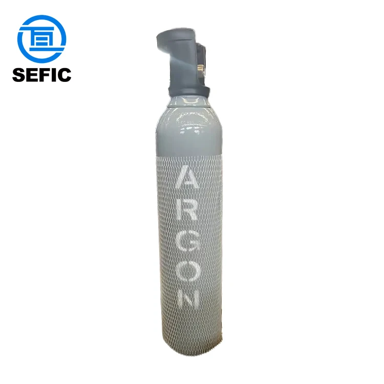 Good Quality Portable 10L 150Bar 152mm TPED 37Mn Seamless Steel Gas Cylinder For Oxygen Nitrogen Argon Helium CO2