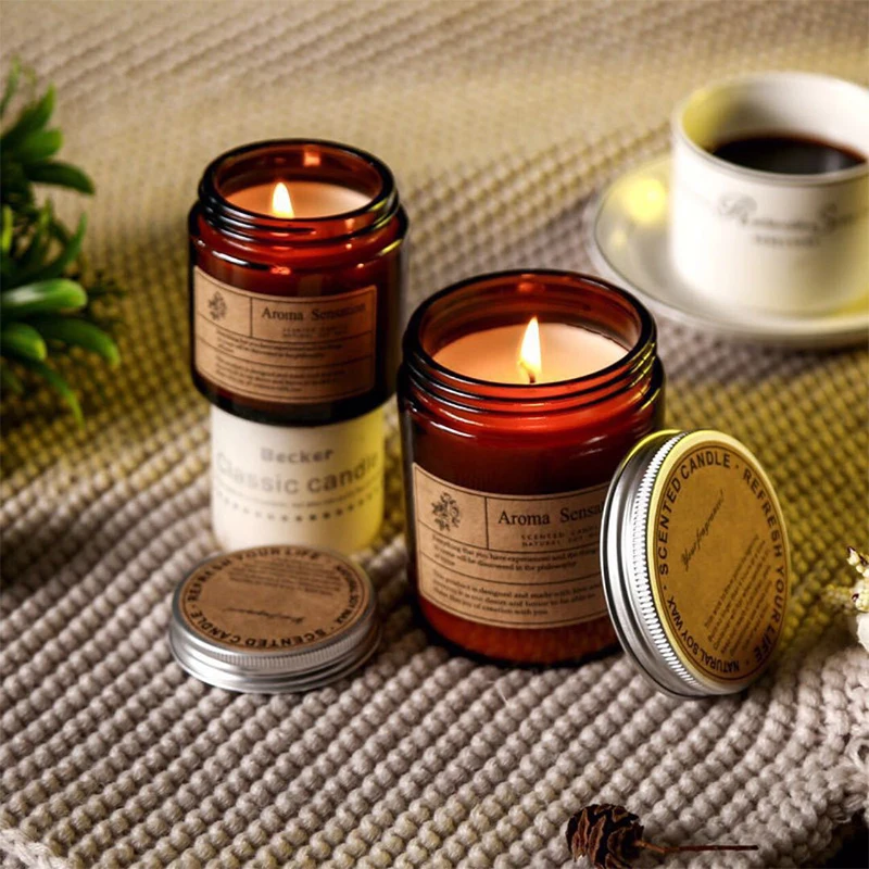 
Best sell new arrival matte candle jar candle jars with wooden lids jars for candles 