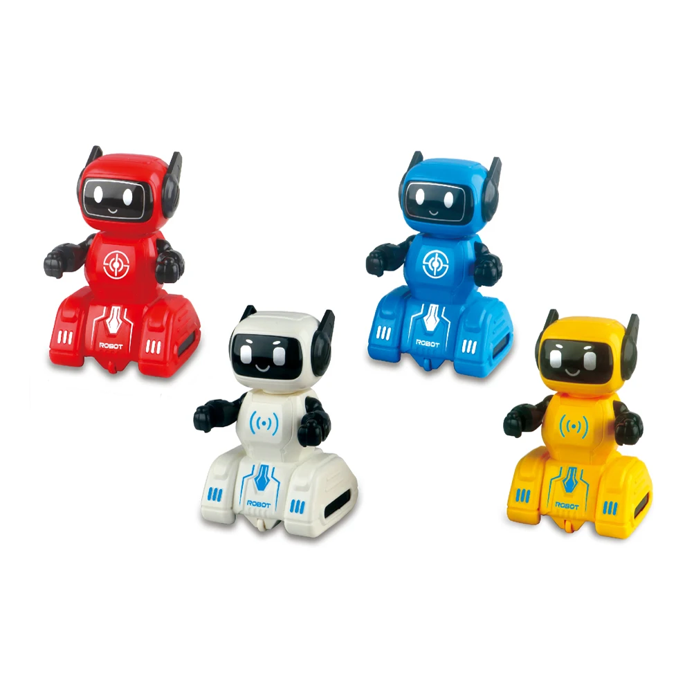Unisex Cartoon Robot Inertial Plastic Game Low Priced Display Box Wholesale Small Toy Robot with Swinging Arm