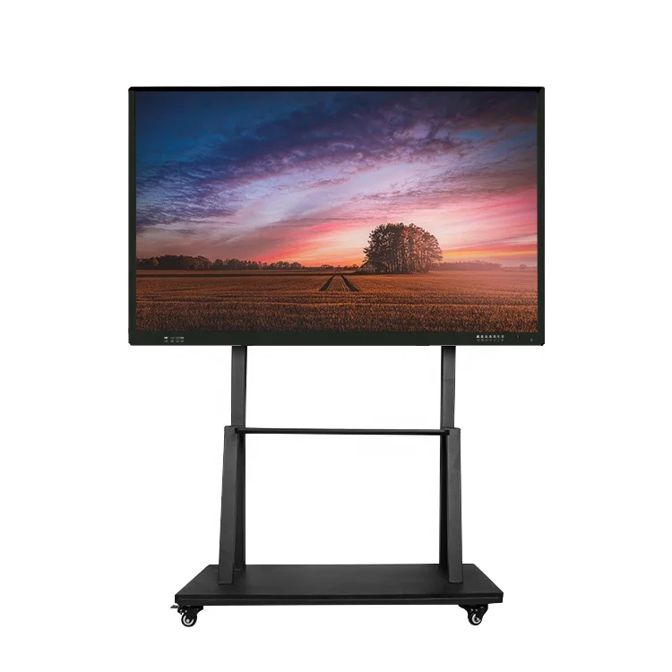 75 86 98 Inch 4K Hd Lcd Digital Display Smart Board Price Class Android Portable Electronic White Board Stand For Sale